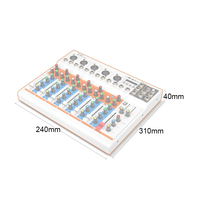 Аудиомикшер XTUGA FX7-USB 7-канальный микшер с Usb/bluetooth/Mp3 сбалансированный источник