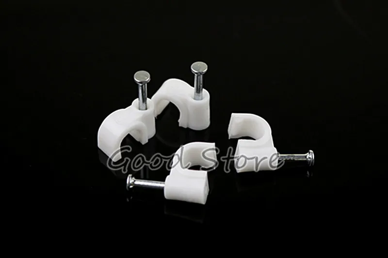 100 шт./лот круглый 5 мм мешок для ногтей зажим проволоки пластиковая пряжка линия