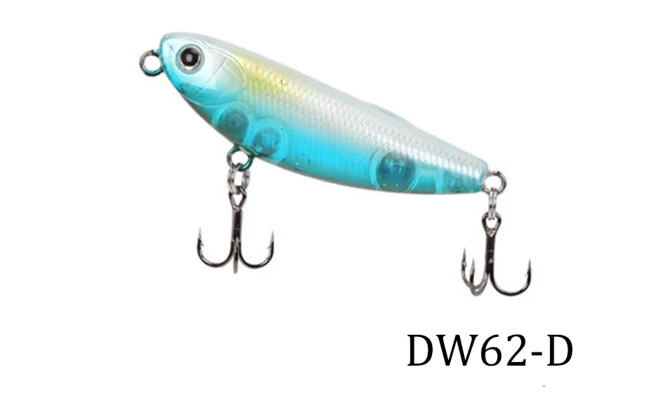 DW62 D TSURINOYA DW62 5,0 см/5 г мини Topwater приманка для рыбалки Карандаш Твердые Приманки рыболовные приманки маленькие карандашные приманки - Цвет: DW62 D