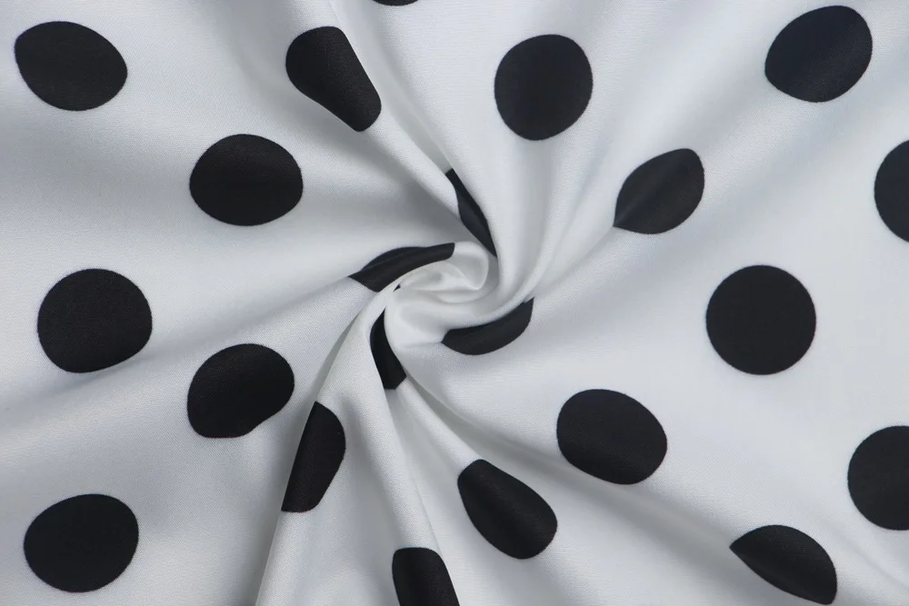 

2018 new style classical Polka Dot a-line woman dresses spring short sleeve elegant v-neck knee length banquet dresses female