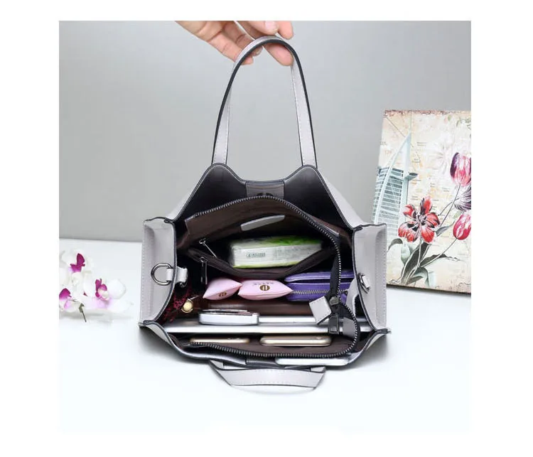 Красивая простая модная женская сумка из натуральной кожи отличного качества