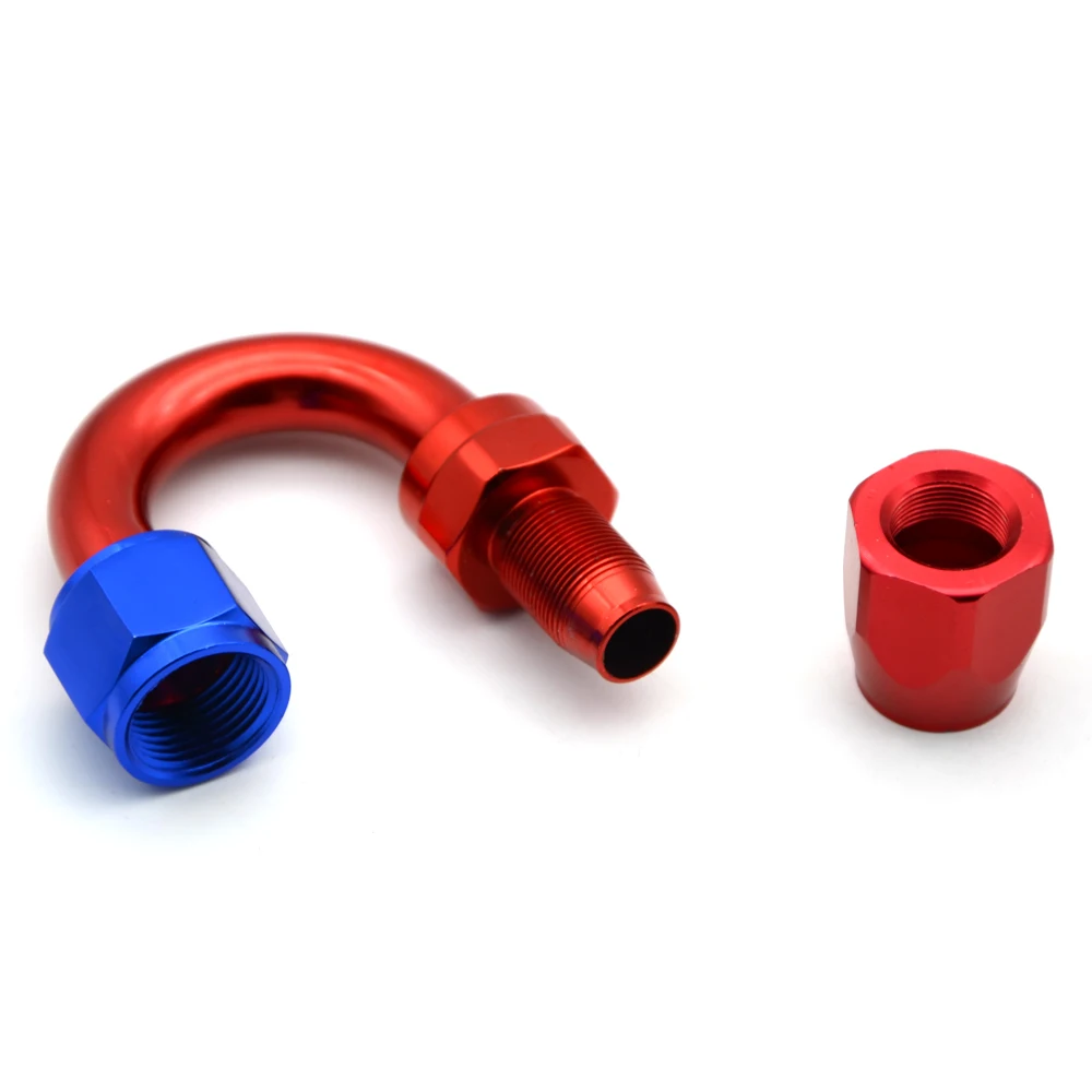 AN4 Aluminum Swivel PTFE Teflon Hose End Fitting Straight 45 90 180 Degree For Oil Fuel Line | Автомобили и мотоциклы
