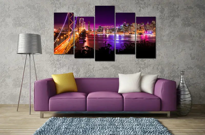 Без рамы HD печати Мост Золотые ворота Сан-Франциско живопись на холсте номер