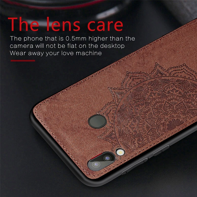 3D Texture Cloth Phone Case For Samsung Galaxy M20 Soft TPU Silicone for M205F/DS Back Cover 6.3&quot |