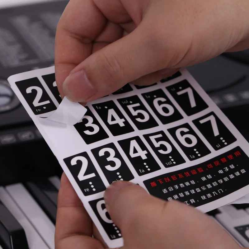 Клавишный стикер для пианино клавиатура ручной рулон клавишный Наклейки на