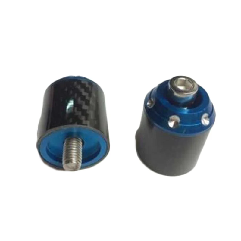 Мотоцикл синий карбоновый цвет бар концы рукоятка Руль конец крышки для Kawasaki ZX6R