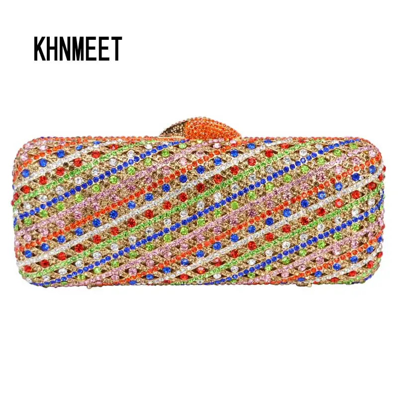 LaiSC Золотой вечерняя сумочка BS010 класса люкс со стразами обувь с украшением в виде