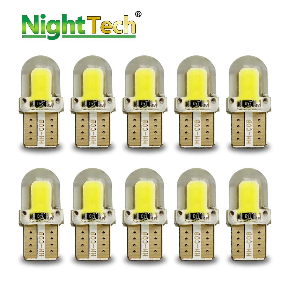 10Pcs 12V High Quality Auto t10 led w5w car lamp bulb 1w White 194 168 Car COB Super Bright trunk lights Turn Signal Light | Автомобили и