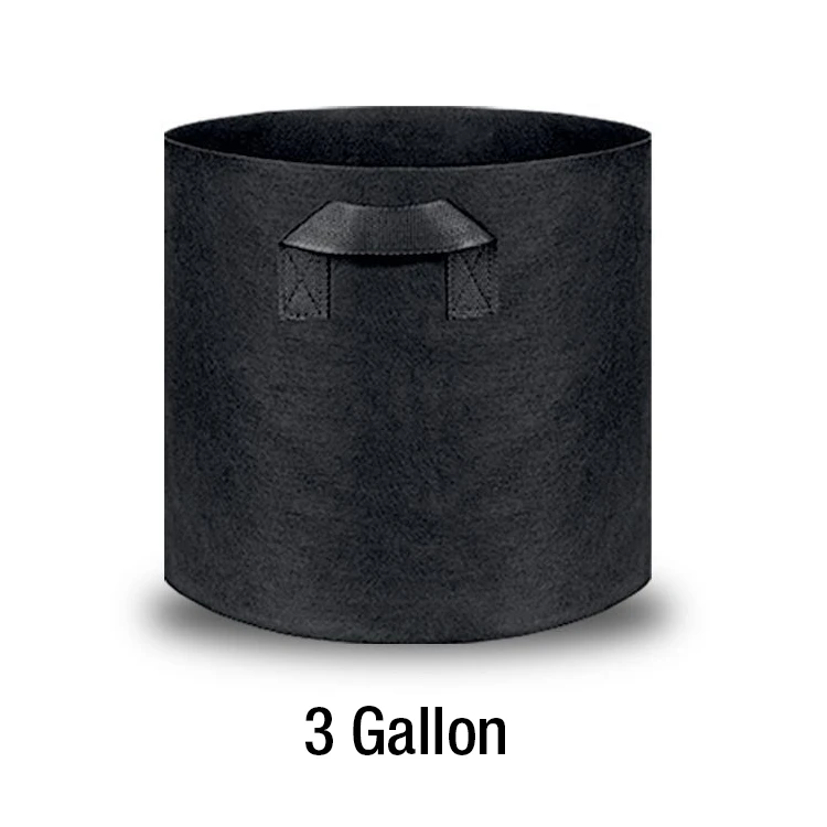 Black-3 gallon 1-10 галлонов ткани для выращивания сумки дышащие горшки для цветов корень мешок контейнер завод умные горшки ручки Садовые принадлежности цветочный горшок - Цвет: Black-3 gallon