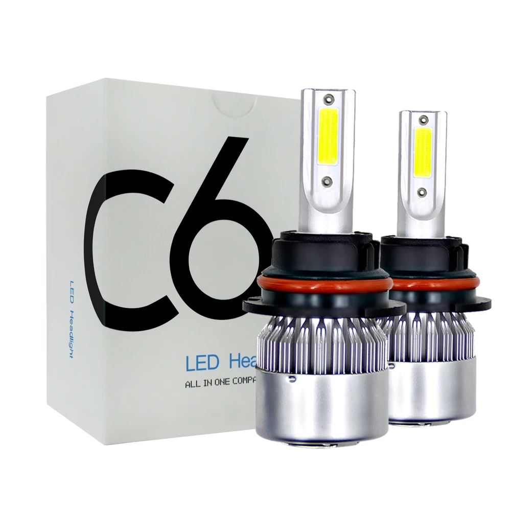 2 шт. автомобильные фары C6 светодиодсветодиодный лампы H7 LED H4 H1 H3 H11 HB3 9005 HB4 9006 9007 880