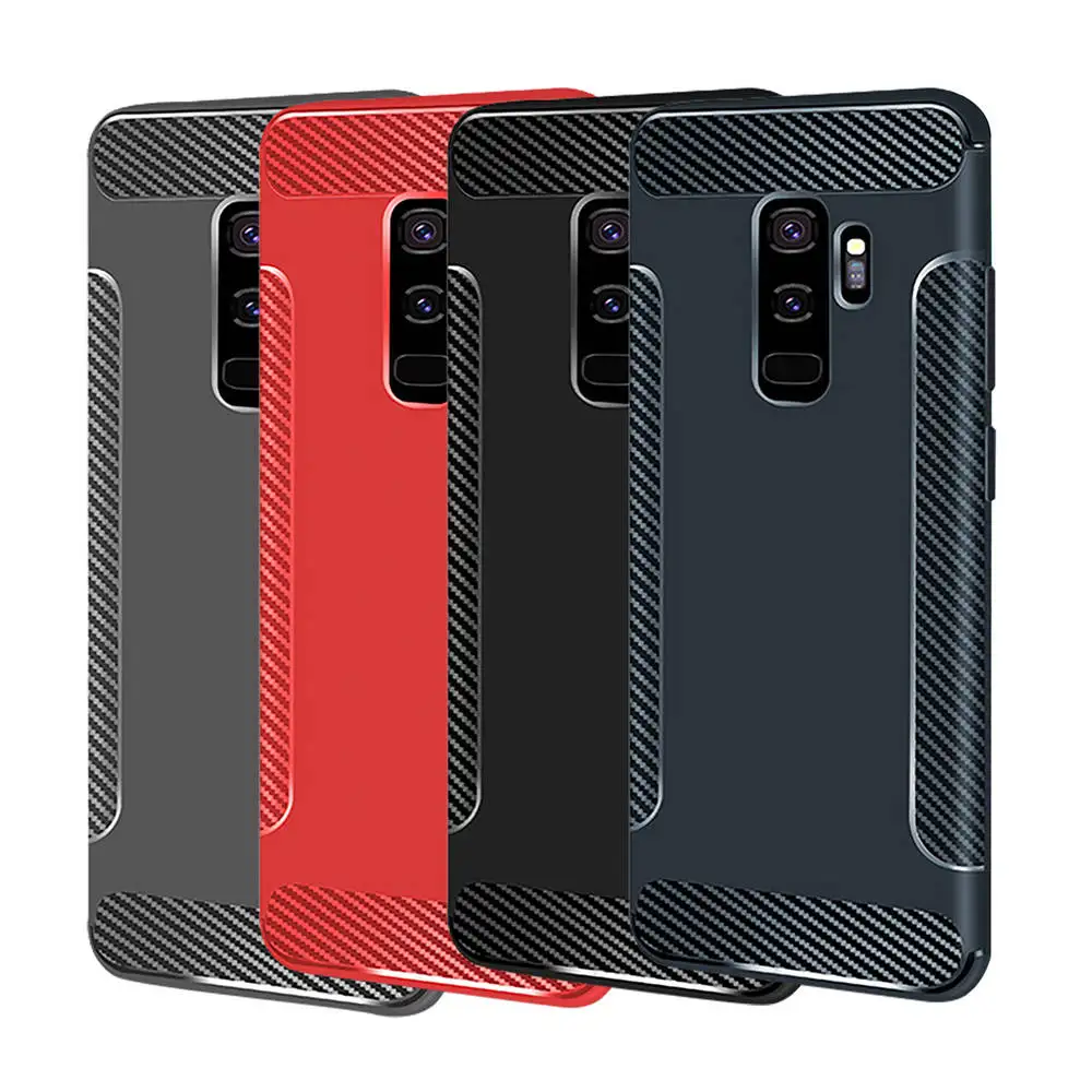 Матовые чехлы для SAMSUNG Galaxy S9 плюс SM-G965F + карбоновый чехол S9Plus 128 ГБ 256 Мягкие