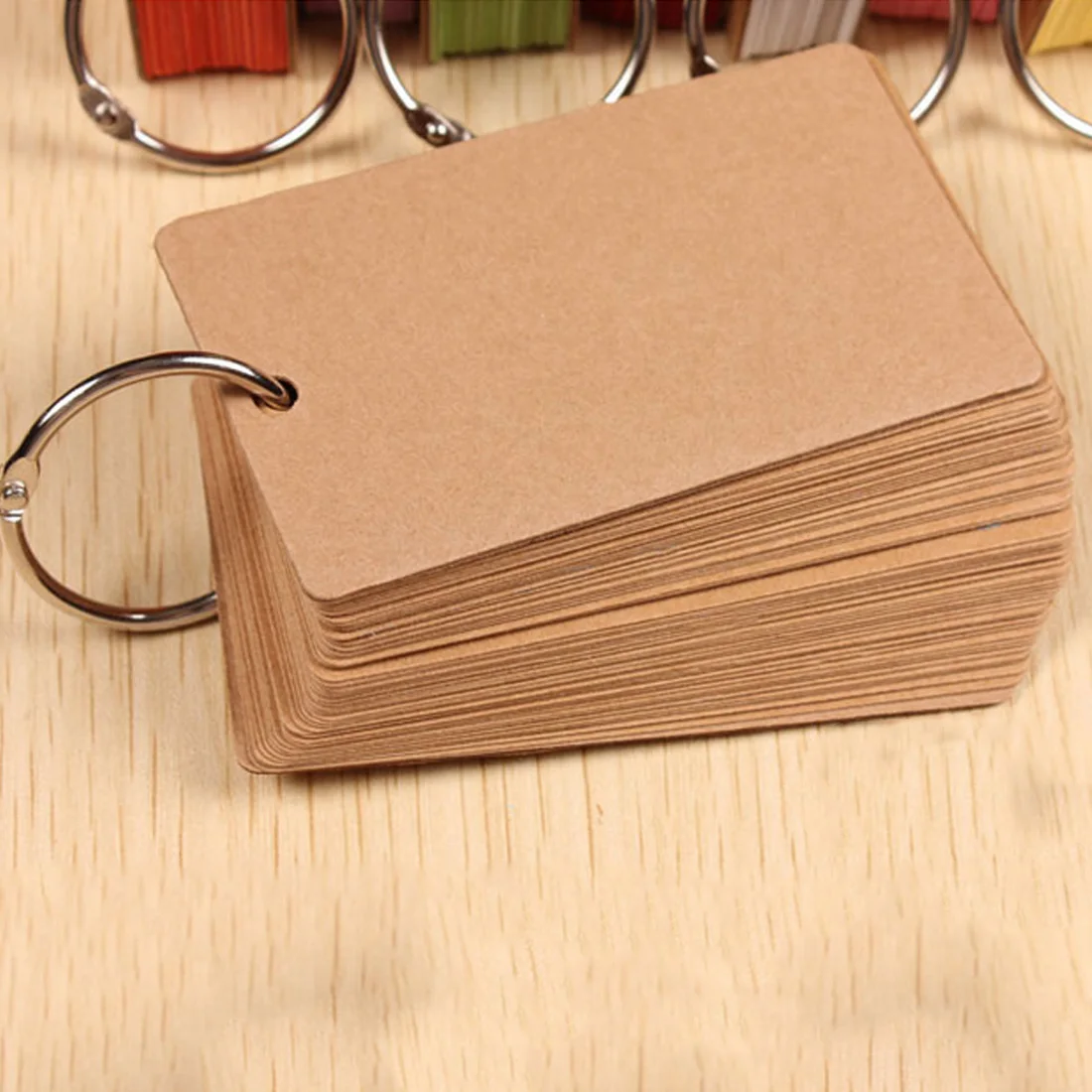 Kraft Paper FangNymph 100 страниц пустая страница пустой блокнот крафт-бумаги Слово учебная карта портативный блокнот для заметок свободная бумага для заметок лист DIY блокнот - Цвет: Kraft Paper