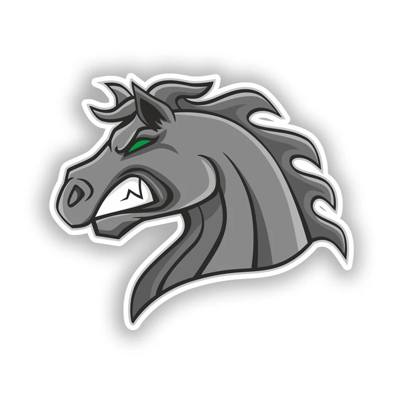 

YJZT 13.8CM11.5CM Interesting Lovely Cartoon Horse Colored PVC Car High Quality Sticker Decoration Graphic C1-5052