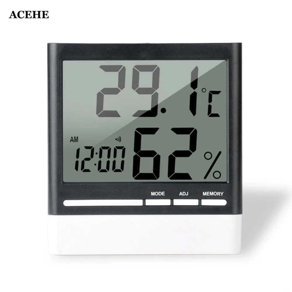 Цифровой электронный термометр-гигрометр ACEHE будильник монитор температуры и
