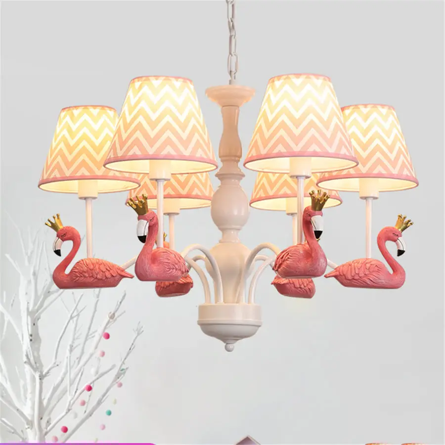 Baby pink дома деко Фламинго большой люстры для гостиной детские дети висячие