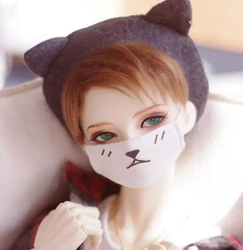 Новая мини маска с принтом кошки 1/3 1/4 1/6 BJD Кукла SD MSD YOSD аксессуары|1/6 bjd|1/6 bjd dollbjd