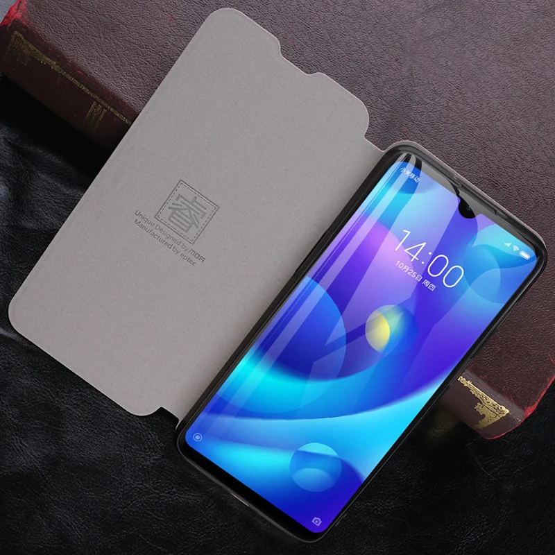 Чехол для Xiaomi Mi Play откидной из искусственной кожи силиконовый защитный чехол