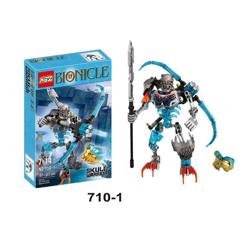 GonLeI новинка горячая Распродажа Bionicle нагрузка черепа воин XZS 710-1 строительные блоки игрушки Действие 710-1 совместимы - Цвет: 710-1