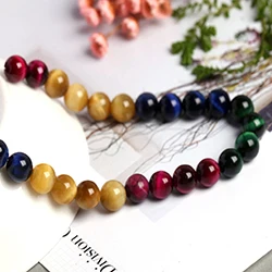 DYED MUTICOLOR TIGER ААААА+ 13 цветов тигровый глаз камень Бусины Diy аксессуары для ювелирных изделий ручной работы драгоценных камней свободные бусины завод Dire - Цвет: DYED MUTICOLOR TIGER