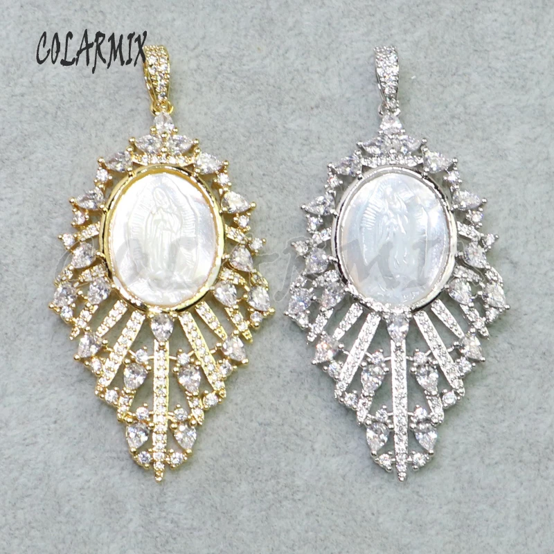 4 шт. циркониевые подвески с кристаллом циркония полые формы металлические