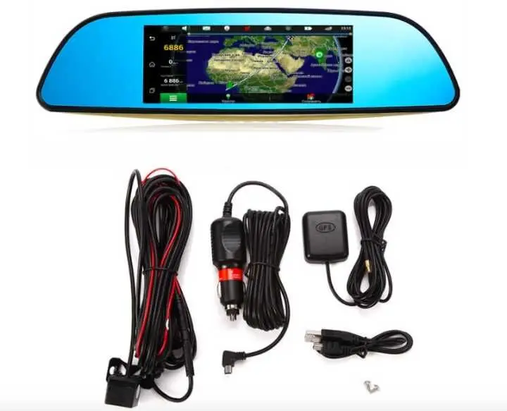 4 г ADAS Видеорегистраторы для автомобилей gps навигатор Камера 7 &quotЗеркало заднего