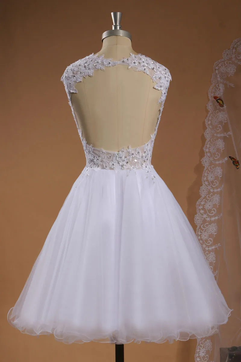 Платье для выпускного вечера Vestidos De Festa Vestido Formatura Curto 2020 белое Тюлевое короткое