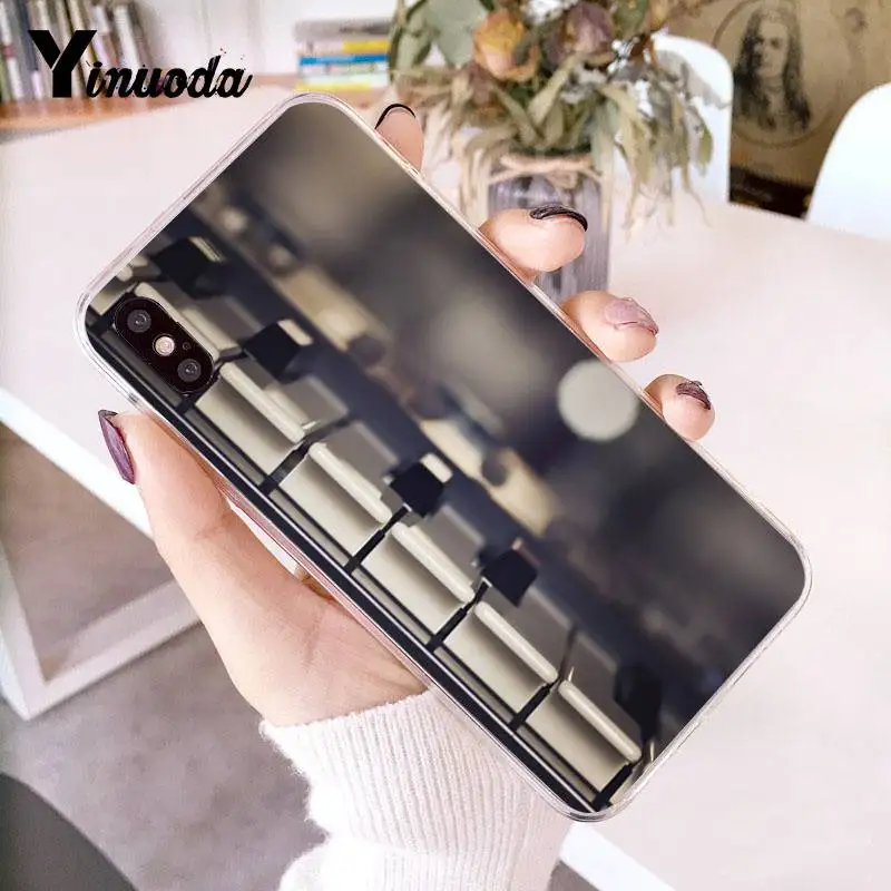 Чехол Yinuoda для iPhone 7 6 X прозрачный чехол телефона с пианино ключом 8 6S Plus 5 5S SE XR XS