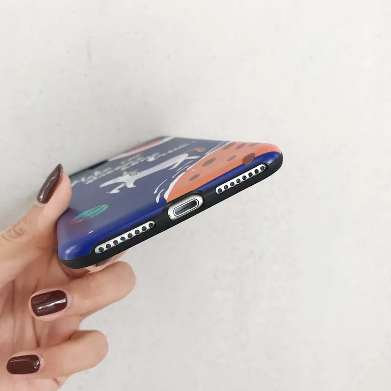 Мягкий Единорог узор чехол для iPhone 6 s 8 7 Plus силиконовый Космос Планета в виде