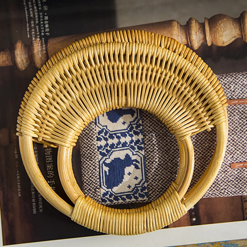 1 пара = 2 шт. 16 см натуральный ротанг ручки для летние пляжные сумки обновление