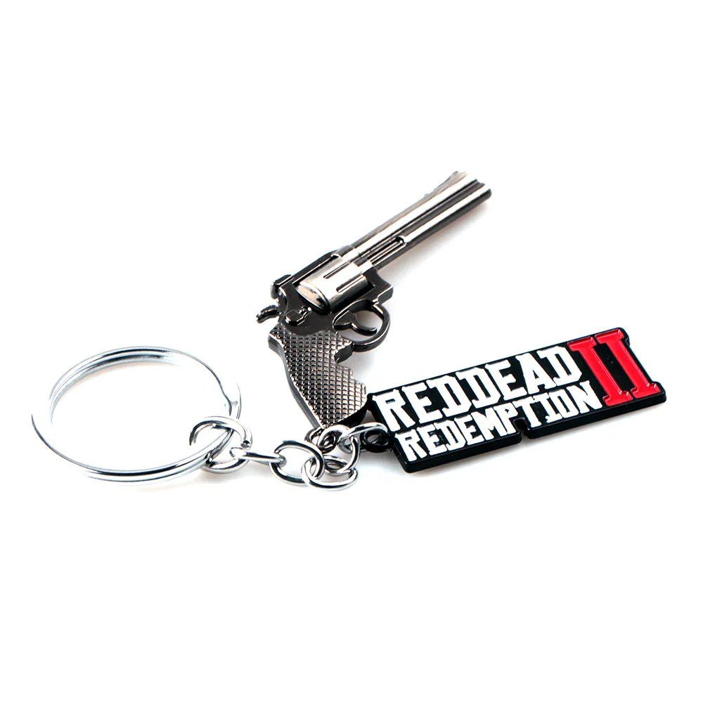 Red Dead Redemption 2 игра пистолет Модель брелок цинковый сплав креативный Шарм подарки изысканные аксессуары реквизит llavero porte clefs