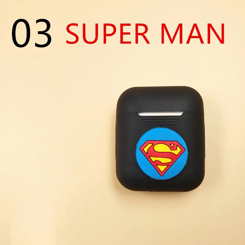 NewlySuper Hero гарнитура коробка мультфильм мягкий силиконовый чехол для наушников портативный наушник крышка мягкий для Apple Airpod TSLM1