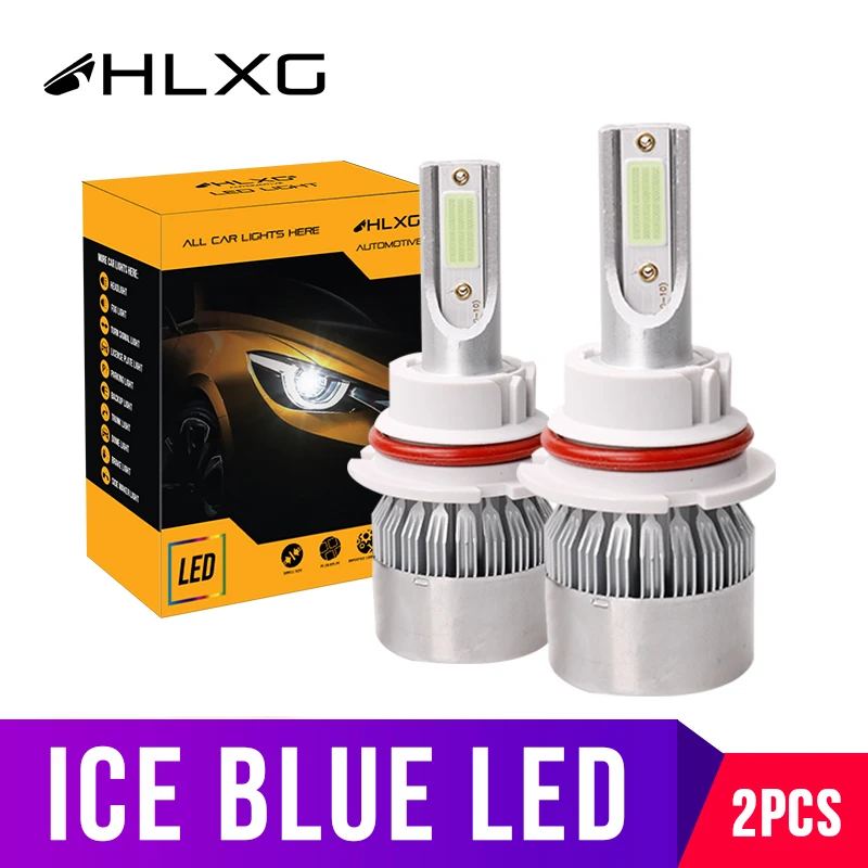 Hlxg лед голубой цвет H7 светодиодный H11 H8 H13 9007 9004 HB1 HB5 HB4 9005 HB3 автомобилей головной