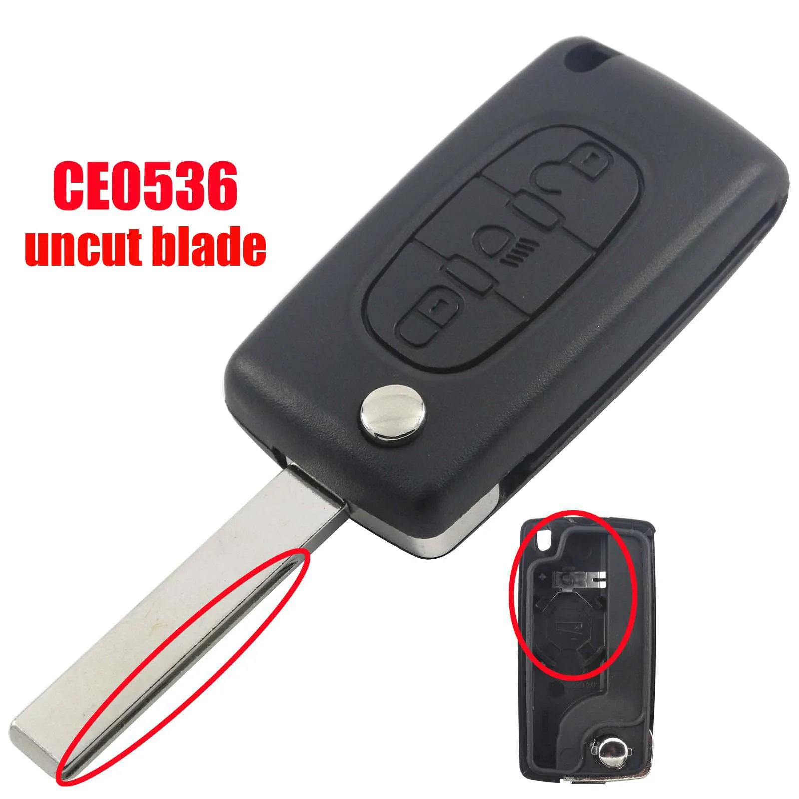 2B light CE536 HU83 Jingyuqin ключи чехол в виде ракушки для peugeot 307 407 308 607 для Citroen C2 C3 C4 C5 C6 C8 XSARA пика CE523 HU83 CE536 VA2 - Цвет: 2B light CE536 HU83