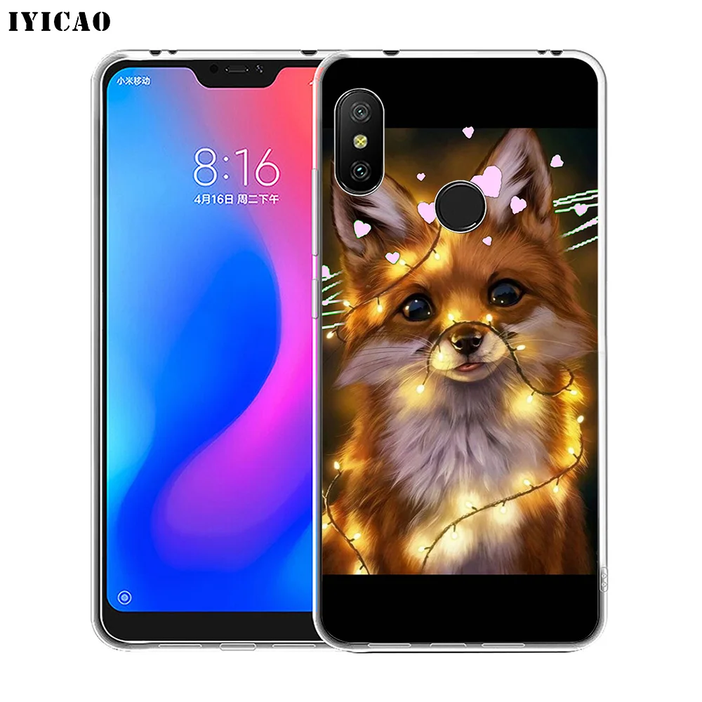 IYICAO милый мягкий силиконовый чехол для телефона с лисой Xiaomi Redmi 4A 5A 6A Note 7 6 5 Pro Plus 4X