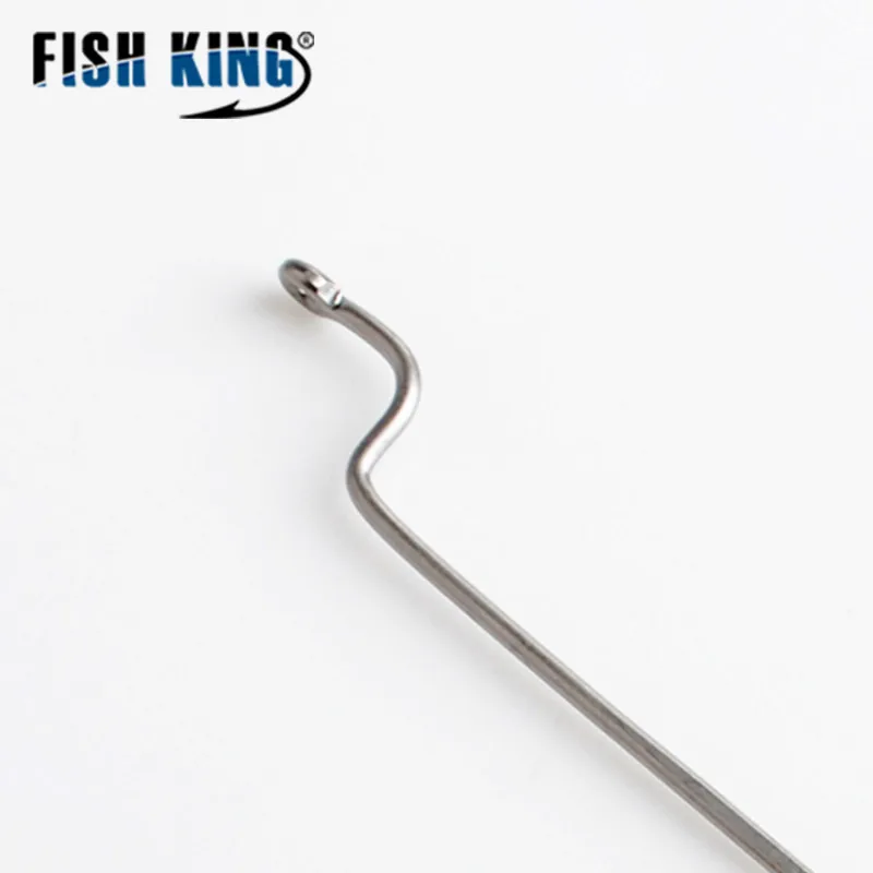 FISH KING 10 шт. рыболовный крючок из высокоуглеродистой стали приманка с офсетным