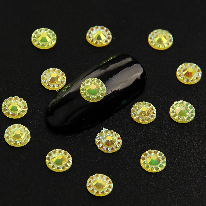 Mix AB Color 4-6mm Resin Round Nail Art Rhineston DIY Decoration Wedding Dress | Дом и сад