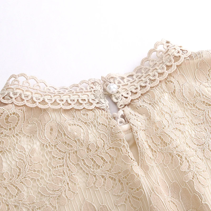 Женское кружевное платье вечернее с длинным рукавом vestidos Осень-Зима