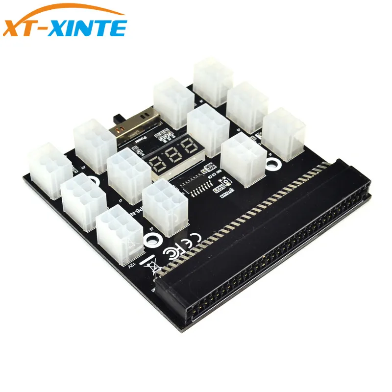 Блок питания PCI E 12 В 64 PIN к 12x 6Pin серверный адаптер разделительная плата черный