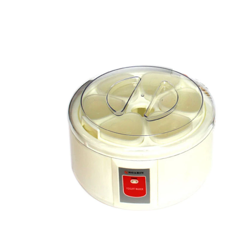 

Kbxstsrt Automatic Yogurt Maker Machine Multifunction DIY Tool Plastic Container Kithchen Appliance with 7 Cups 1.5L 220V