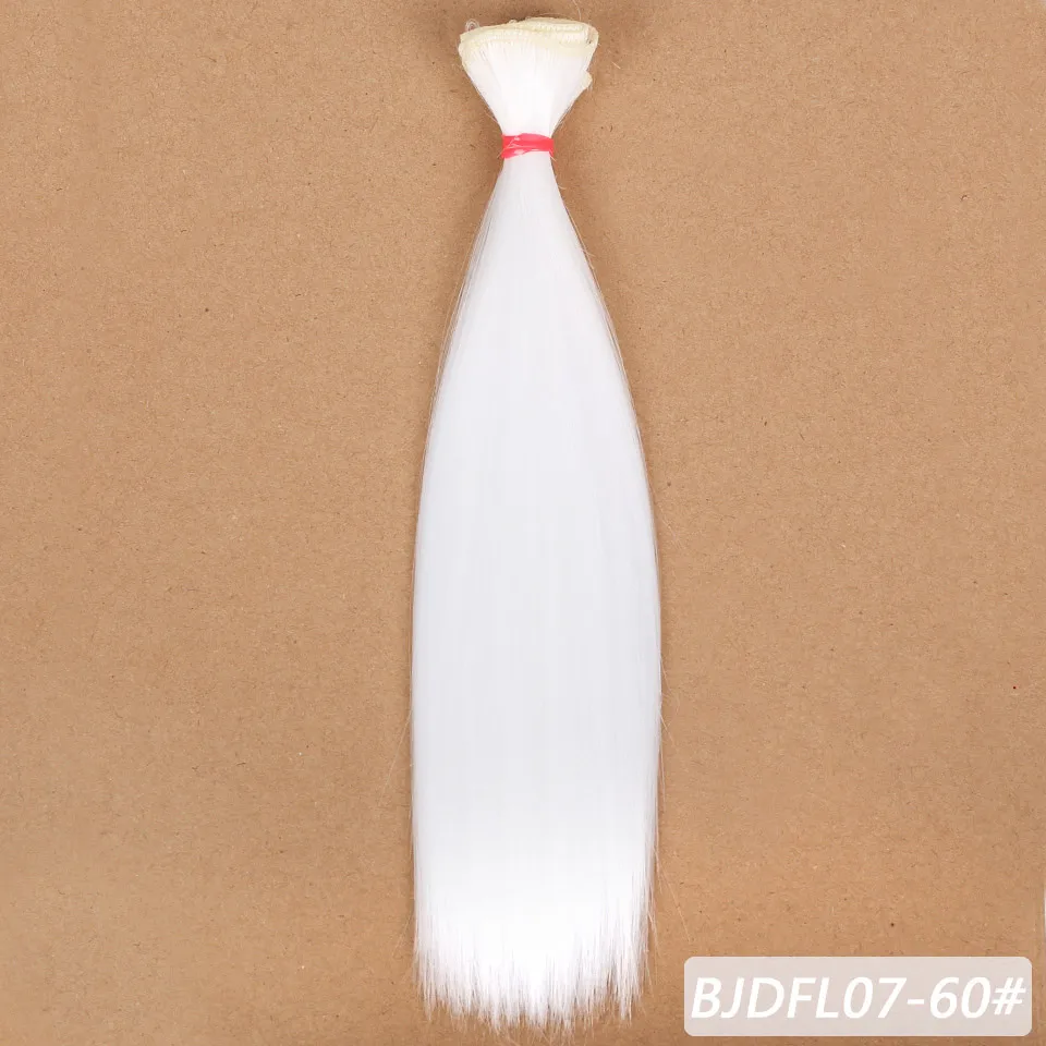BJDFL07-60 Allaosify волосы для кукол bjd волосы 15 см* 100 см 25 см* 100 см Черный Розовый Белый Серый цвет длинный прямой парик для кукол для 1/3 1/4 BJD DIY - Цвет: BJDFL07-60