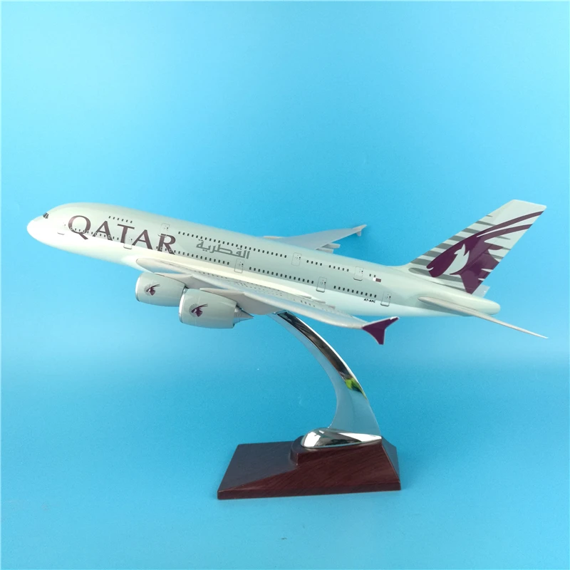 36 см A380 Катар авиакомпаний Аэробус модель Международный авиационно дыхательные