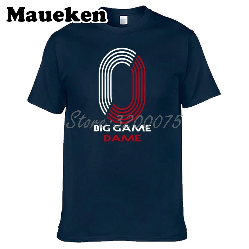 Мужская футболка Damian Lillard 0 Rip City Big game dame мужская рубашка из 100% хлопка для фанатов