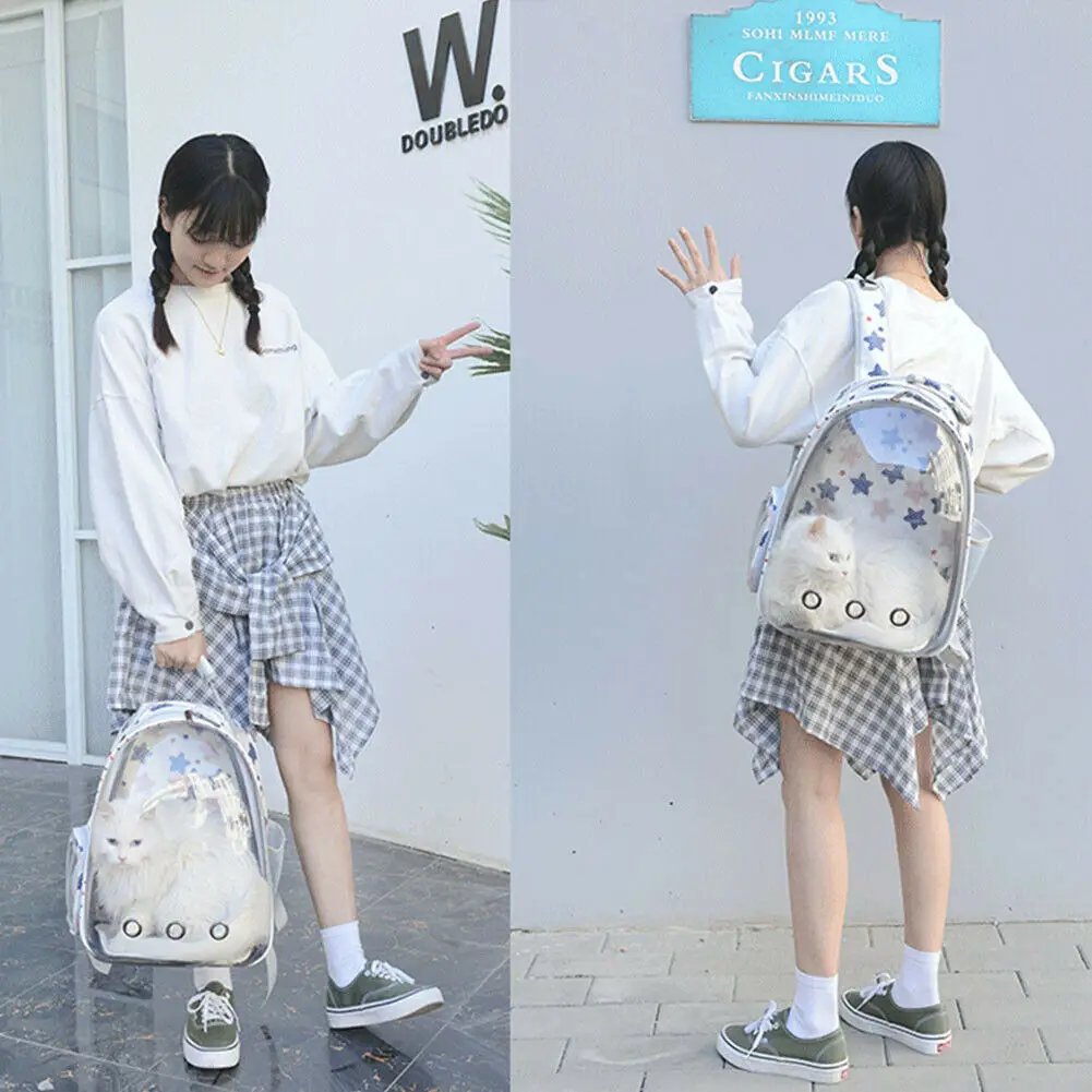 Дизайн шикарные прозрачные дышащие астронавт Кошка Собака Щенок сумка для