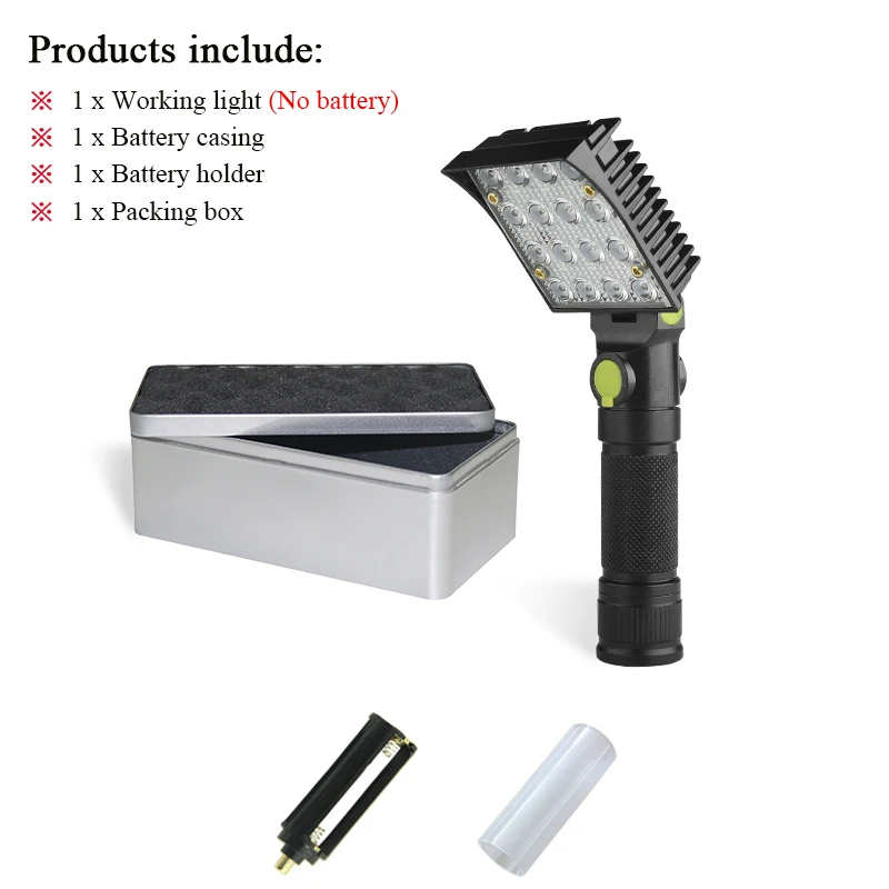 COB flashlight Box A 16 Светодиодный светильник-вспышка, usb флэш-светильник, перезаряжаемый фонарь, водонепроницаемый фонарь 18650, фонарь для кемпинга с магнитной ручкой, светильник-вспышка - Испускаемый цвет: COB flashlight Box A