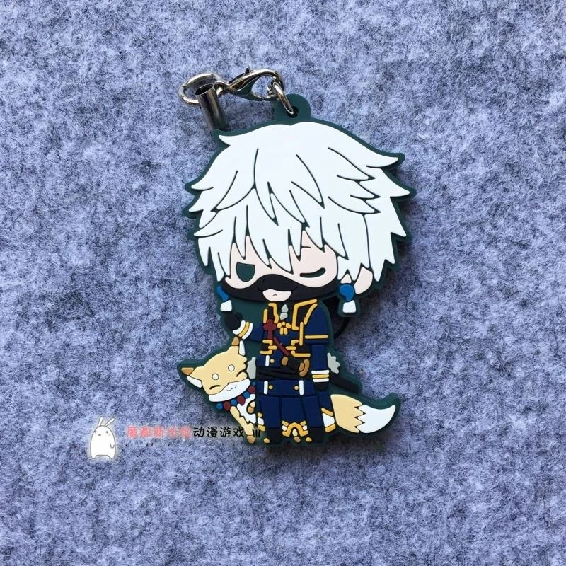

Touken Ranbu Online Game Mikazuki Munechika Tsurumaru Kuninaga Yasusada Nakigitsune Beaneye Ver 2 Rubber Keychain
