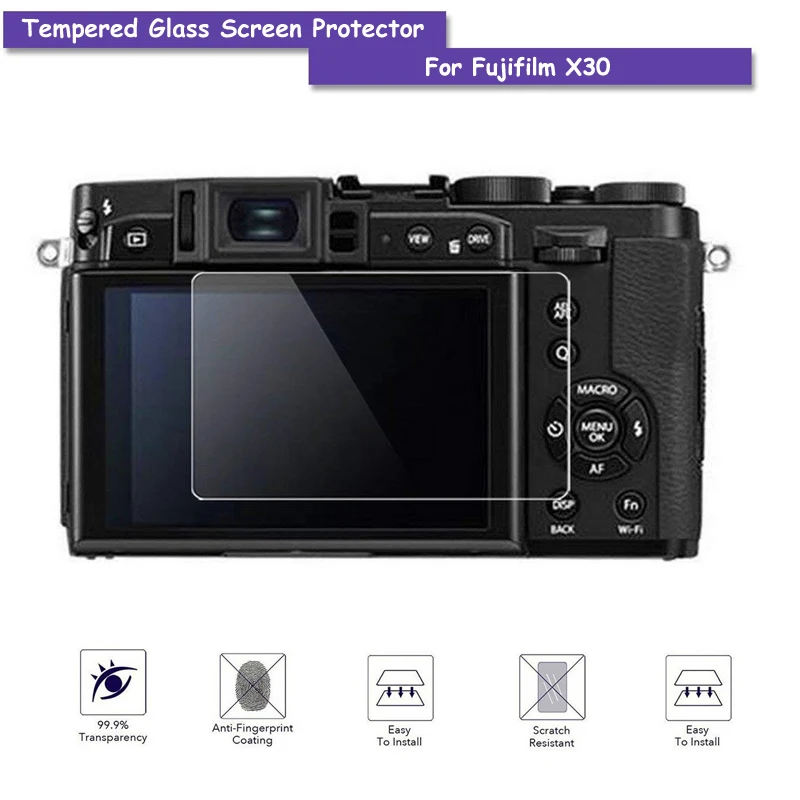 

9H Tempered Glass LCD Screen Protector Shield Film for Fujifilm FUJI X30 Anti-scratch Cover Camera Accessories