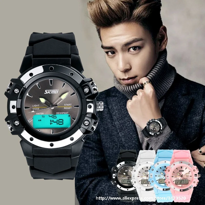 

NEW Skmei women/men watches casual digital dress Dual Time sports jelly military Gift 3AT waterproof Silicon wristwatch 0821