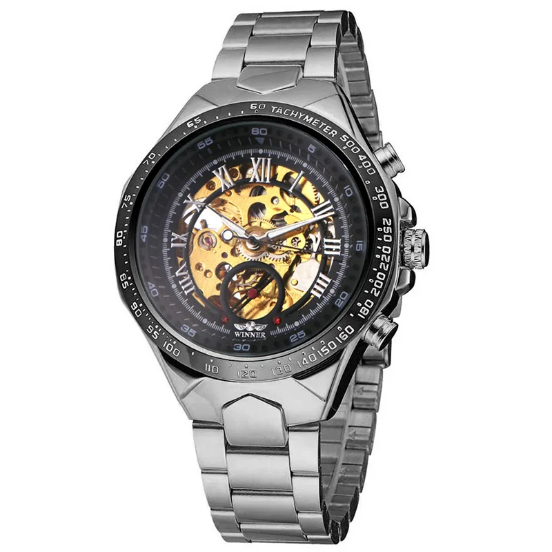Классические мужские прозрачные часы в стиле стимпанк Montre Homme Ретро стиль
