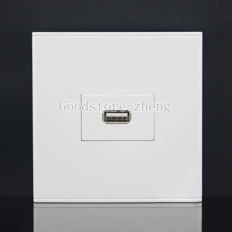 

Wall Face Plate Single 2.0 USB Charging Port Jack Outlet Faceplate Wall Socket