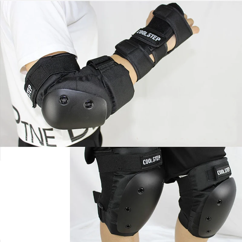 COOL STEP 6 Pcs Heavy Duty Knee Elbow Hands Protective Pad Support Kneepad Skateboard Skating Sports Safety Gear for Men/Women | Спорт и